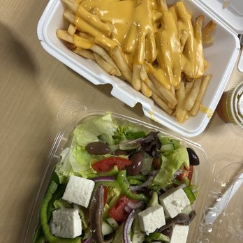 Overbrook Pizza Shop - cheese fries and greek salad - Pizza Near Me - Philadelphia, Pennsylvania Overbrook Pizza Shop - cheese fries and greek salad - Pizza Near Me - Philadelphia, Pennsylvania