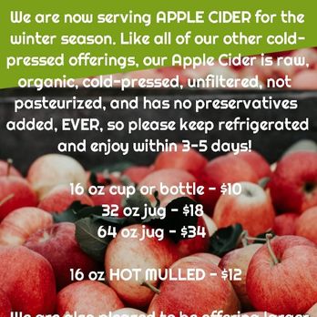 Juice eNVy - Apple Cider menu - Juice Bars & Smoothies Near Me - Zephyr Cove, Nevada Juice eNVy - Apple Cider menu - Juice Bars & Smoothies Near Me - Zephyr Cove, Nevada