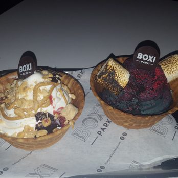 Boxi Park - PBJ Sundae and Black out Sundae - Bars Near Me - Orlando, Florida
