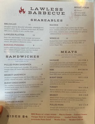 Menu photo 8 Lawless Barbecue Portland, OR