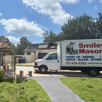 Smiley's Masonry - All brick removed above garage, all saved, cleaned and reused. Amazing job! - Masonry/Concrete Near Me - Portsmouth, Virginia Smiley's Masonry - All brick removed above garage, all saved, cleaned and reused. Amazing job! - Masonry/Concrete Near Me - Portsmouth, Virginia
