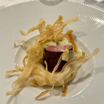 The Kitchen Restaurant - Roast beef tenderloin on top of creamy Fommes fondant, crispy salsify and Perigord black Truffle Sabayon - New American Near Me - Sacramento, California The Kitchen Restaurant - Roast beef tenderloin on top of creamy Fommes fondant, crispy salsify and Perigord black Truffle Sabayon - New American Near Me - Sacramento, California