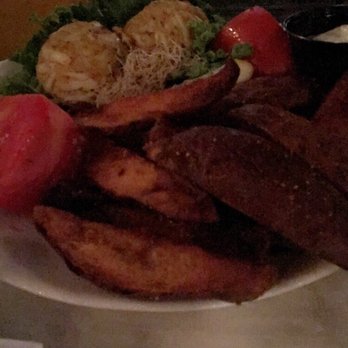 Fager's Island - Poor lighting but the double crab cake platter. - Seafood Near Me - Ocean City, Maryland Fager's Island - Poor lighting but the double crab cake platter. - Seafood Near Me - Ocean City, Maryland