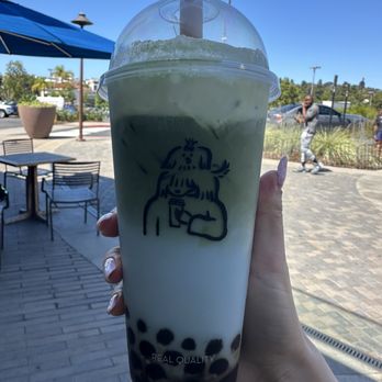 Heytea - Matcha oat bobo with cloud - Bubble Tea Near Me - San Diego, California