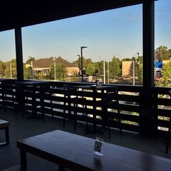 Liberty Collective - Upstairs balcony overlooking the volleyball court.