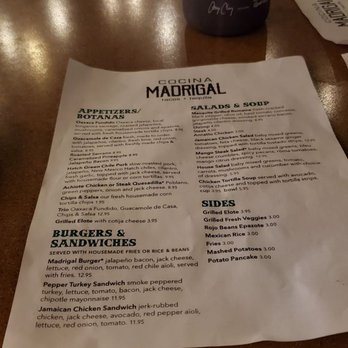 Cocina Madrigal - Menu - Tacos Near Me - Phoenix, Arizona Cocina Madrigal - Menu - Tacos Near Me - Phoenix, Arizona