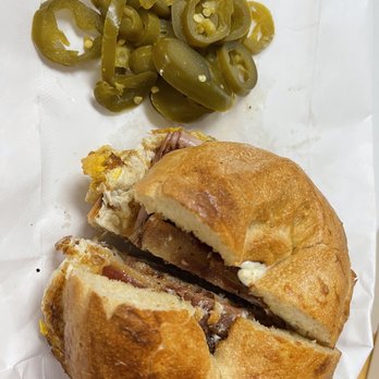 Donut Plus - a half eaten sandwich and pickles - Donuts Near Me - Orange, California Donut Plus - a half eaten sandwich and pickles - Donuts Near Me - Orange, California