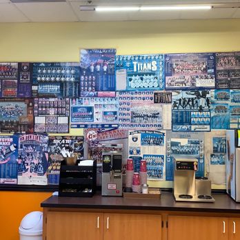 Donut House - a counter with a coffee machine - Donuts Near Me - Frisco, Texas Donut House - a counter with a coffee machine - Donuts Near Me - Frisco, Texas