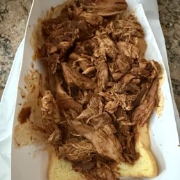 I ordered a half pound of barbecue chicken and this is what I got. I ordered a half pound of barbecue chicken and this is what I got.