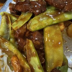 Beef with pea pods