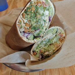 Mediterranean falafel pita. Mediterranean falafel pita.