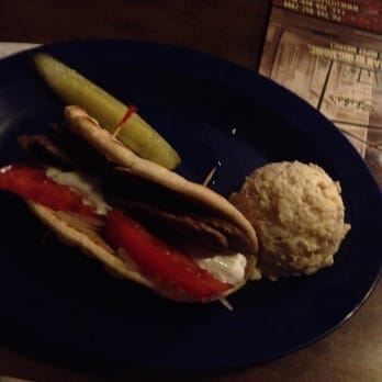 Little Sheba's - Gryo comes with a side. Their potato salad was delicious! - American Near Me - Richmond, Indiana