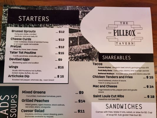 Menu photo 7 Pillbox Tavern Saint Paul, MN