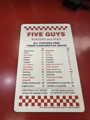 Menu photo 6 Five Guys West Sacramento, CA Menu photo 6 Five Guys West Sacramento, CA
