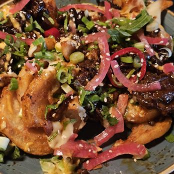 Eureka! - Appetizer- korean beef "frachos" - Burgers Near Me - Claremont, California Eureka! - Appetizer- korean beef "frachos" - Burgers Near Me - Claremont, California
