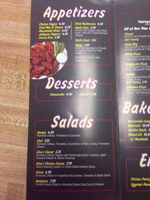 Menu photo 4 Gino's NY Style Pizzeria North Myrtle Beach, SC Menu photo 4 Gino's NY Style Pizzeria North Myrtle Beach, SC