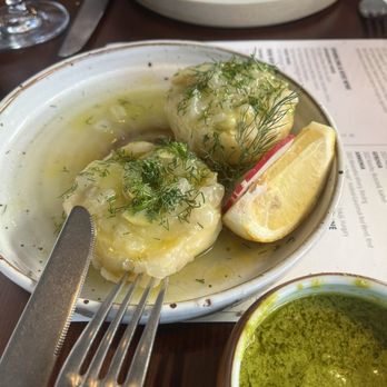Meyhouse - Artichoke bottoms with a lemon dill sauce and fava beans. Delicious and refreshing! - Turkish Near Me - San Ramon, California