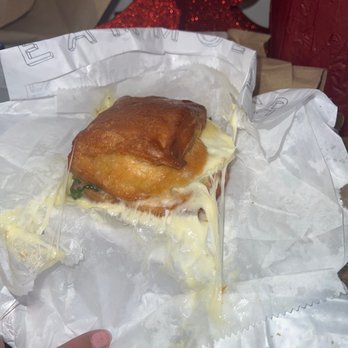Offset Coffee Roasters - Egg & Spinach biscuit- yum - Coffee & Tea Near Me - Torrance, California