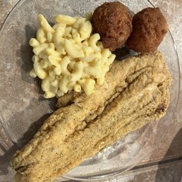 Pantrout Soft Fried, double order of Mac and Cheese! Pantrout Soft Fried, double order of Mac and Cheese!