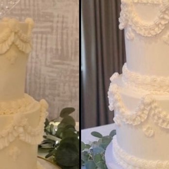 Cup'n Cake - I ordered the white wedding cake on the right, and I received the yellow wedding cake on Left for our wedding. - Desserts Near Me