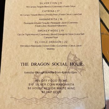 The Pink Adobe - Bar menu - New Mexican Cuisine Near Me - Santa Fe, New Mexico