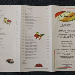 Ristorante La Strada - Take away Preisliste