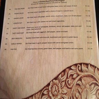 Thaitanium - Menu - Thai Near Me - Indianapolis, Indiana