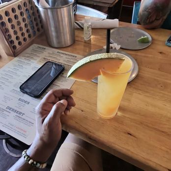 Publico - Spicy Cantaloupe Cooler with Mezcal .... - New American Near Me - Columbia, South Carolina