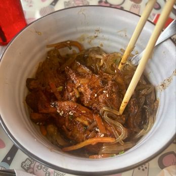 K Pop Chicken - Japchae with Buldok - Korean Near Me - Jacksonville, Florida