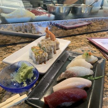 Tokyo Boys - Akami, hamachi, tai, hotate, hirame Fresh wasabi Tempura prawn maki - Sushi Bars Near Me - Henderson, Nevada Tokyo Boys - Akami, hamachi, tai, hotate, hirame Fresh wasabi Tempura prawn maki - Sushi Bars Near Me - Henderson, Nevada