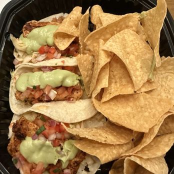 The Greyson - Mahi tacos with a side of chips (and missing salsa) - Bars Near Me - Palmetto, Florida The Greyson - Mahi tacos with a side of chips (and missing salsa) - Bars Near Me - Palmetto, Florida