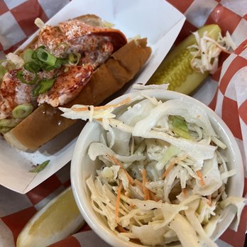 Red Hook Lobster Pound - Classic Maine Lobster Roll, with coleslaw - Seafood Near Me - Brooklyn, New York Red Hook Lobster Pound - Classic Maine Lobster Roll, with coleslaw - Seafood Near Me - Brooklyn, New York
