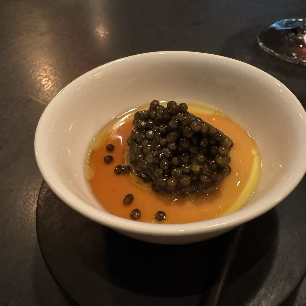 Atera - Small bite course 2 . Caluga Caviar | Custard Bonito - New American Near Me - New York, New York