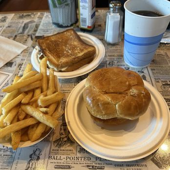 The Beef Barn - Grilled cheese sandwich, roast beef sandwich, fries, and a coke - American Near Me - North Smithfield, Rhode Island The Beef Barn - Grilled cheese sandwich, roast beef sandwich, fries, and a coke - American Near Me - North Smithfield, Rhode Island