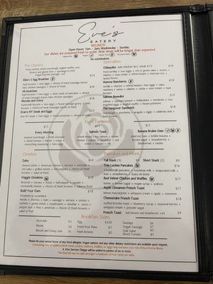 Menu photo 2 Eves Eatery Carson City, NV