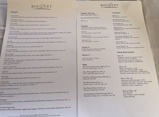 Menu photo 4 Bouquet Restaurant Temecula, CA