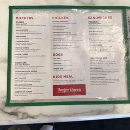 Page 1 of menu