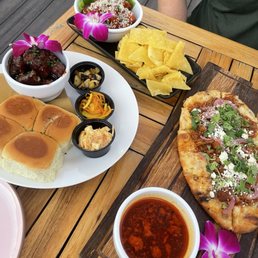 Ahi Tuna Poke, Pork Belly Burnt ends, Pork Birria Flatbread Ahi Tuna Poke, Pork Belly Burnt ends, Pork Birria Flatbread