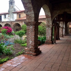 Mission San Juan Capistrano - Our refuge from the sporadic 3 minute rain storms.