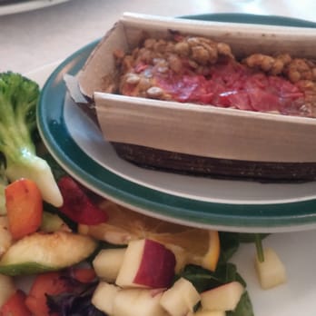 Stone Row Pub & Eatery - Maple sweet potato lentil loaf, served in a cute cardboard box. Victory Hop Devil in the background. :-) - New American Near Me - Jim Thorpe, Pennsylvania Stone Row Pub & Eatery - Maple sweet potato lentil loaf, served in a cute cardboard box. Victory Hop Devil in the background. :-) - New American Near Me - Jim Thorpe, Pennsylvania