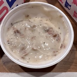 This gravy was disgusting. This gravy was disgusting.