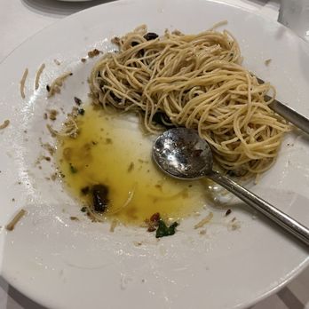 Romano's Macaroni Grill - Shrimp Portofino without any seasoning, drowning in oil - Italian Near Me - Milpitas, California Romano's Macaroni Grill - Shrimp Portofino without any seasoning, drowning in oil - Italian Near Me - Milpitas, California