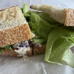 Sweets N' Java - Cranberry walnut Chicken salad on Sourdough