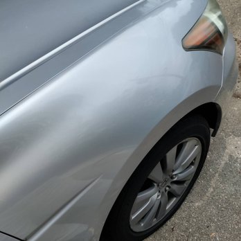 Dents Express - 2012 Honda Accord Passenger Front Fender afterwards. - Mobile Dent Repair Near Me Dents Express - 2012 Honda Accord Passenger Front Fender afterwards. - Mobile Dent Repair Near Me