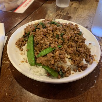 The Smiling Elephant - Pad Kra Pao (pork, Thai spicy) - Thai Near Me - Nashville, Tennessee The Smiling Elephant - Pad Kra Pao (pork, Thai spicy) - Thai Near Me - Nashville, Tennessee