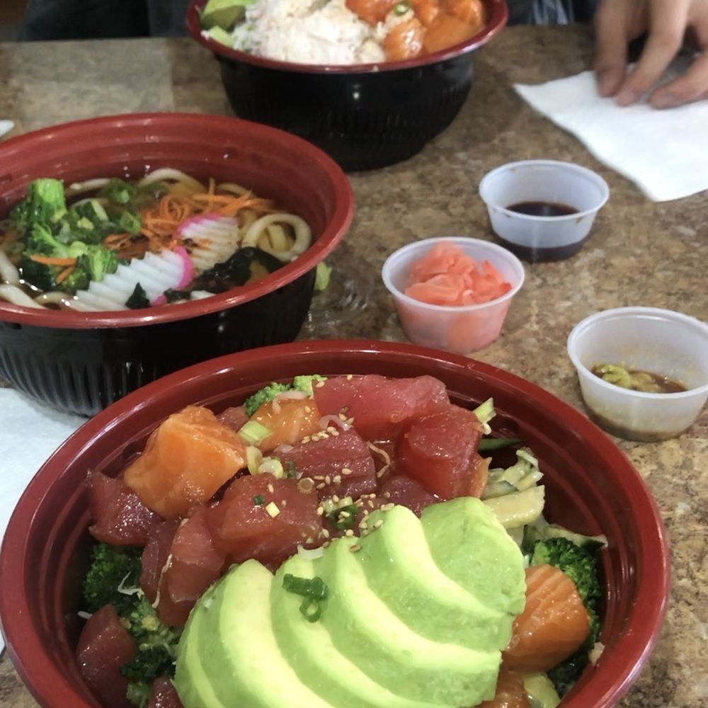 Red Bowls - alaskan bowl (top), udon, radical bowl (bottom) - Japanese Near Me - Seattle, Washington Red Bowls - alaskan bowl (top), udon, radical bowl (bottom) - Japanese Near Me - Seattle, Washington