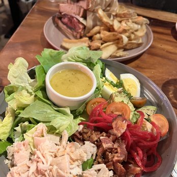Monarch Ocean Pub - Cobb salad and pastrami sandwich. - Gastropubs Near Me - Del Mar, California