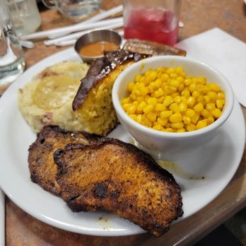 Sauce Boss Southern Kitchen - Blackened Pork Chop - Southern Near Me - Draper, Utah Sauce Boss Southern Kitchen - Blackened Pork Chop - Southern Near Me - Draper, Utah