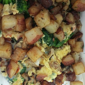 Breakfast Republic - Veggie Scramble with Chicken Mango Sausage added. - Breakfast & Brunch Near Me - San Diego, California Breakfast Republic - Veggie Scramble with Chicken Mango Sausage added. - Breakfast & Brunch Near Me - San Diego, California