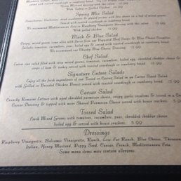 Lunch menu (page 1)